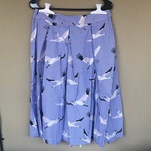 Blue stripe heron skirt